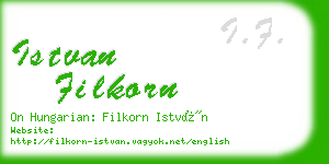 istvan filkorn business card